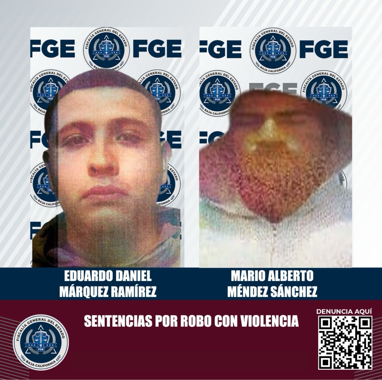 Reciben tres años y ocho meses de prisión par de responsables de robo con violencia