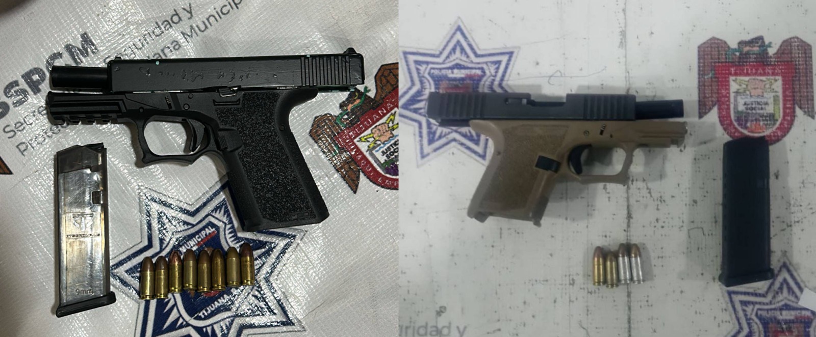 Captura la Policía Municipal a dos individuos en posesión de armas de fuego durante patrullajes de vigilancia