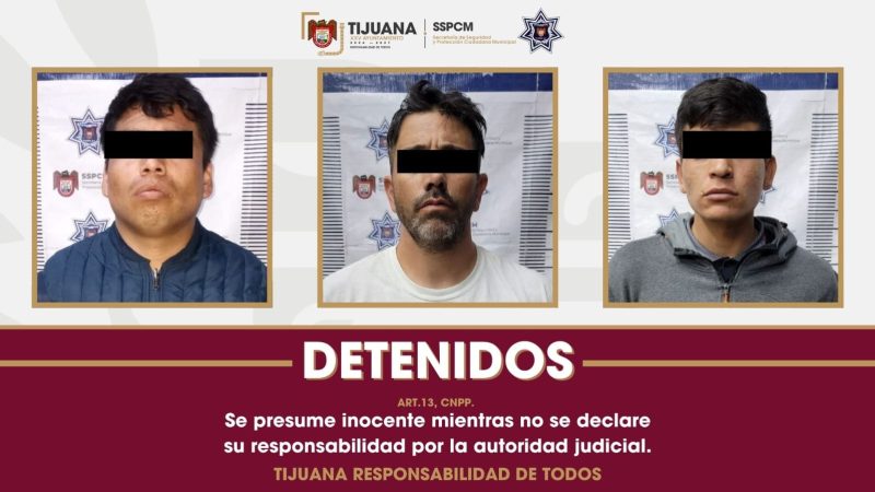 Asegura Policía Municipal a tres personas con órdenes de aprehensión durante patrullajes preventivos