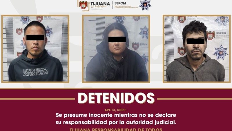 Reforzamiento de patrullajes preventivos de la SSPCM deriva en la captura de tres narcomenudistas