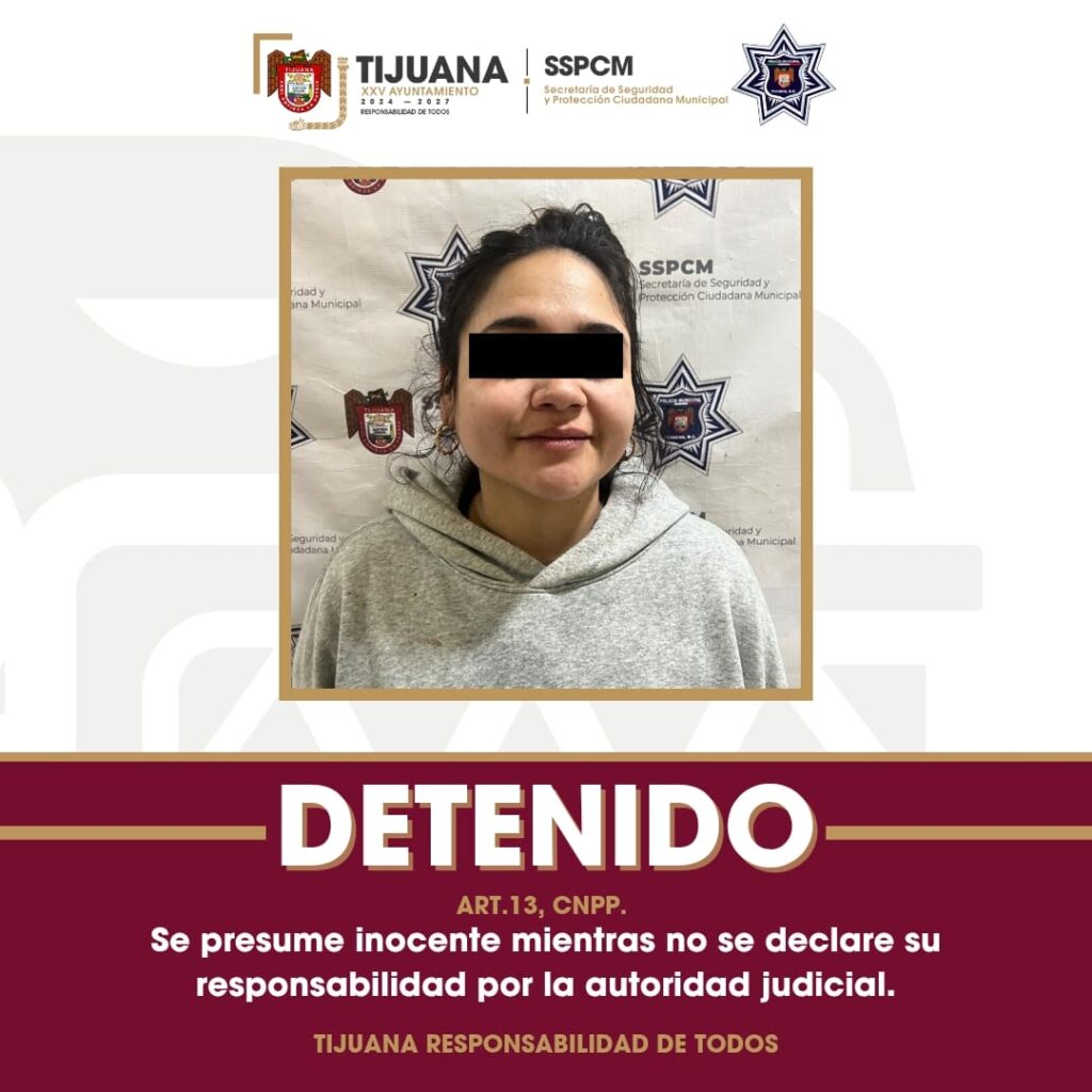 Detiene la Policía Municipal a mujer agresiva en las inmediaciones de la garita de Otay
