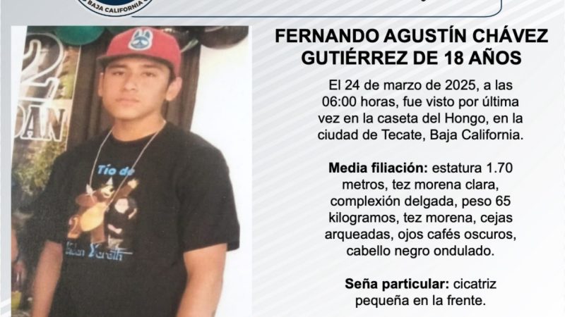 Pesquisa de Fernando Agustín Chávez Gutiérrez de 18 años de edad