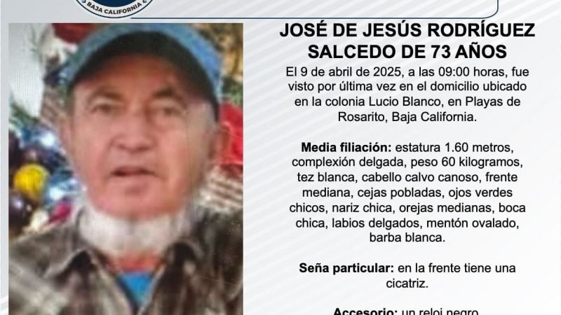 Pesquisa de José de Jesús Rodríguez Salcedo de 73 años de edad