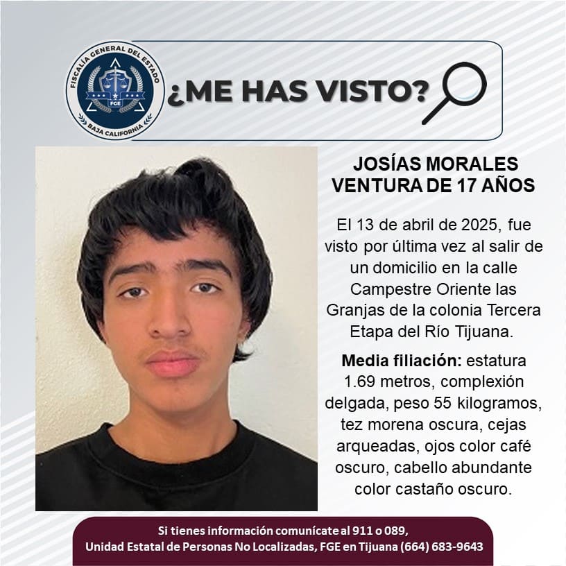 Pesquisa de Josías Morales Ventura de 17 años de edad