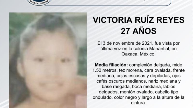 Pesquisa de Victoria Ruíz Reyes de 27 años de edad