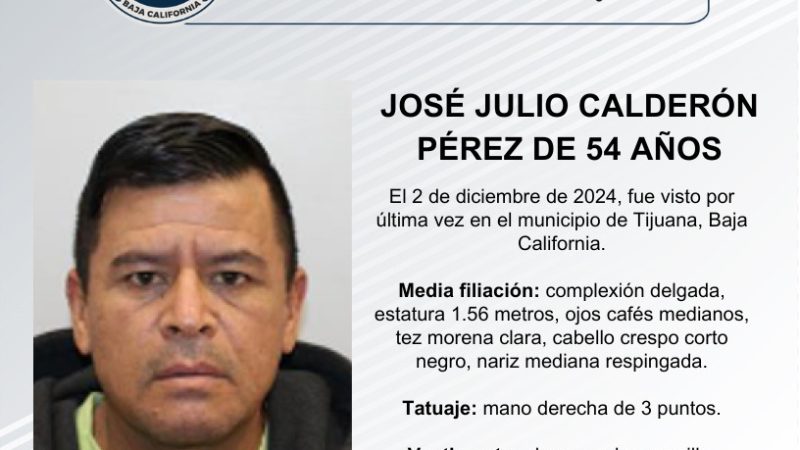 Pesquisa de José Julio Calderón Pérez de 54 años de edad
