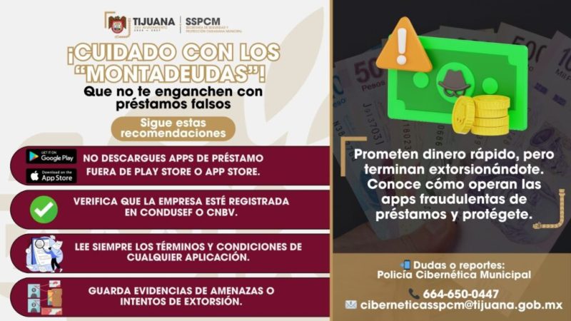 Alerta SSPCM sobre «montadeudas» en aplicaciones de préstamo rápido