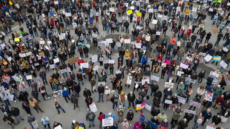 Miles de personas salen a la calle en EE UU para manifestarse contra “la toma hostil del poder” por Trump y Musk