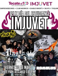 IMJUVET invita a las juventudes de Tecate a celebrar  el día del estudiante con música, cultura y convivencia