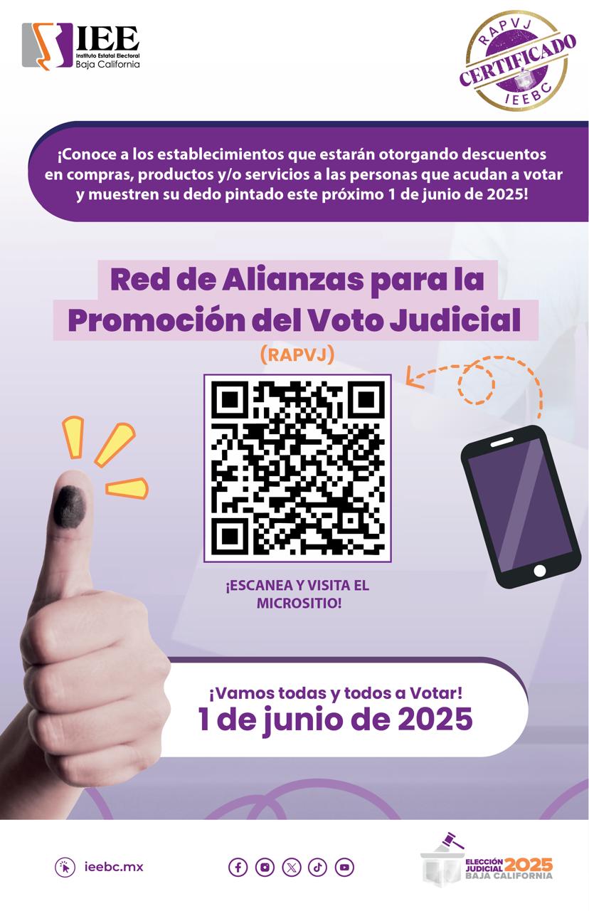 105 Establecimientos en Baja California se unen al IEEBC para promover el voto