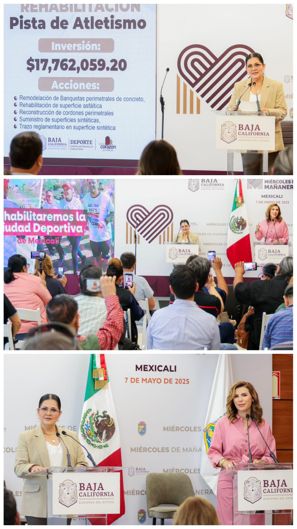 Rehabilitación de la Ciudad Deportiva de Mexicali fortalecerá el desarrollo de talentos en BC: Gobernadora Marina del Pilar
