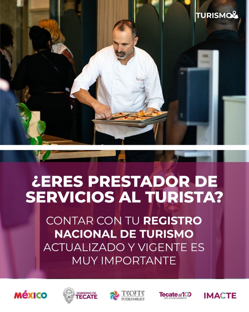 Gobierno de Tecate invita a comercios a sumarse al Registro Nacional de Turismo