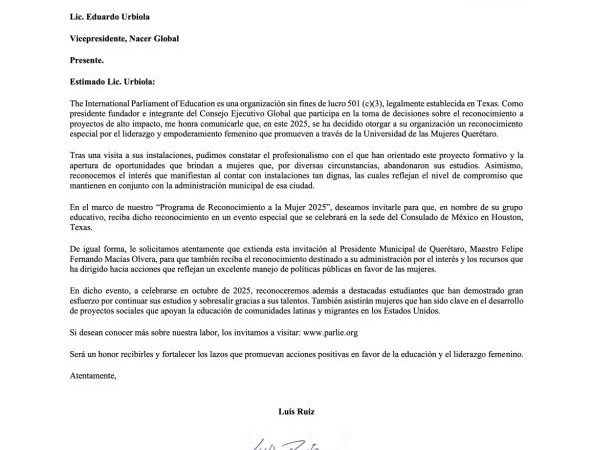El grupo educativo Nacer Global de Jorge Nacer Gobera recibirá reconocimiento en Texas