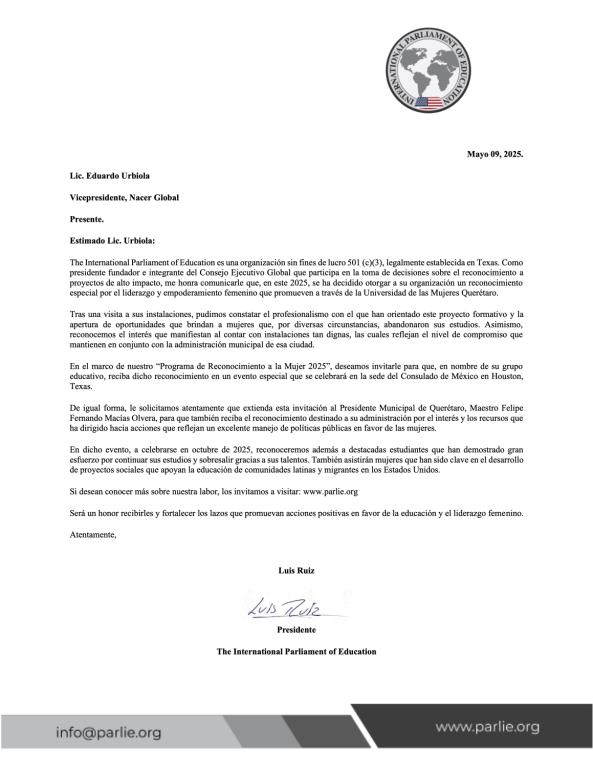 El grupo educativo Nacer Global de Jorge Nacer Gobera recibirá reconocimiento en Texas