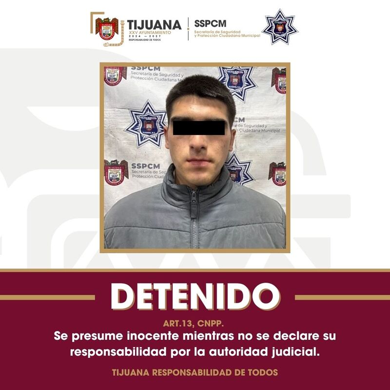 Asegura Policía Municipal a presunto responsable de robos con violencia en la colonia El Tecolote