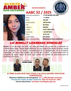 Alerta Amber de Liz Minelly Lizárraga González de 17 años