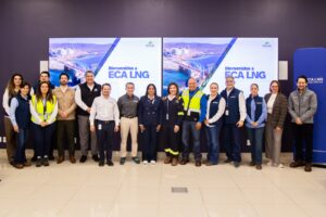 Constata alcaldesa Claudia Agatón construcción de la terminal de licuefacción de gas natural ECA LNG