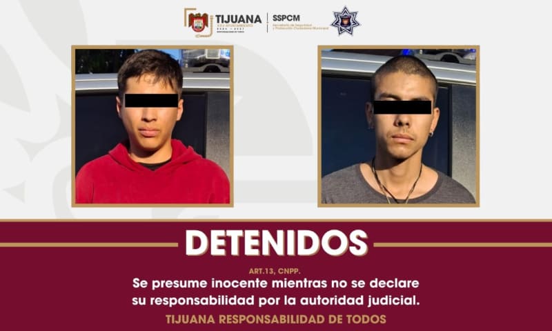 Asegura Policía Municipal a dos presuntos responsables de colocar manta con amenazas