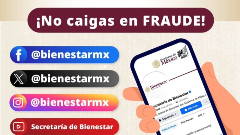 Para no Caer en Fraudes llama Ruiz Uribe a Consultar Páginas Oficiales de la Secretaría de Bienestar