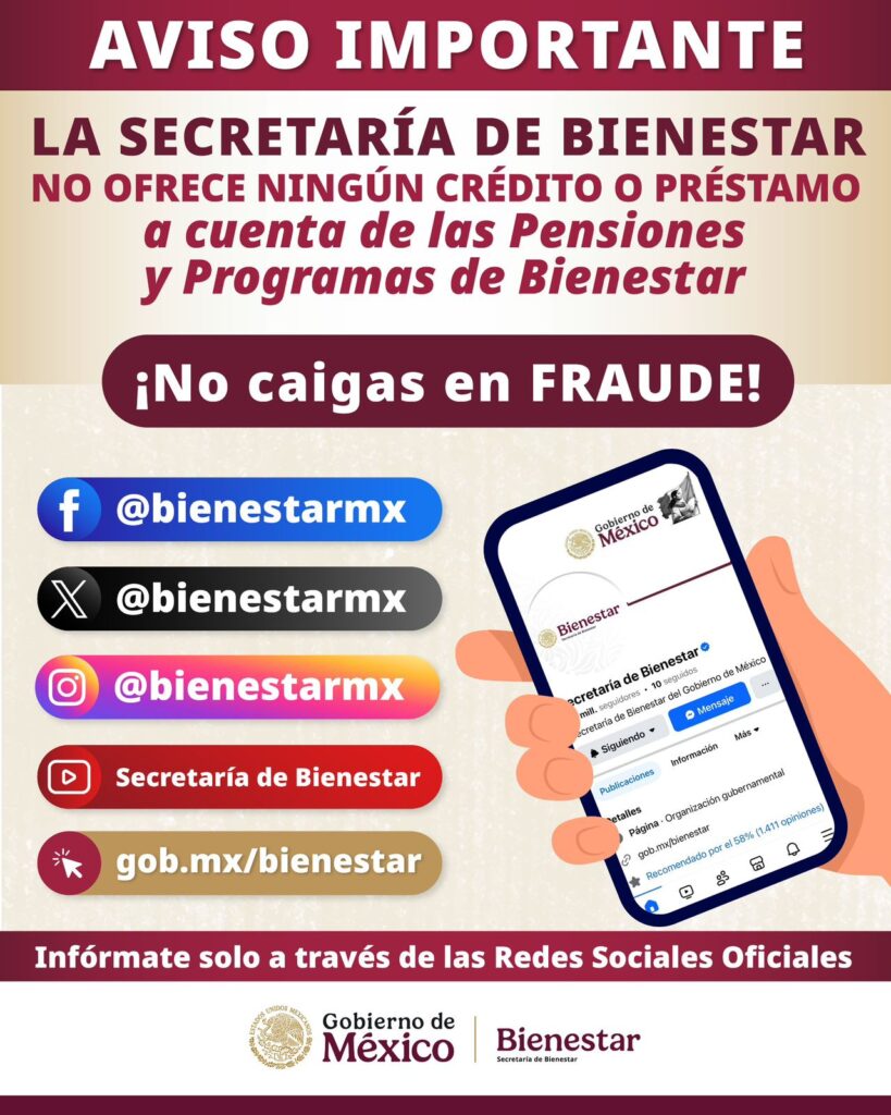 Para no Caer en Fraudes llama Ruiz Uribe a Consultar Páginas Oficiales de la Secretaría de Bienestar