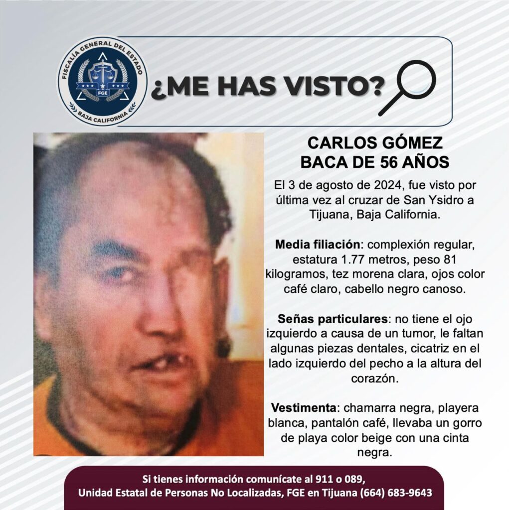 Pesquisa de Carlos Gómez Baca de 56 años de edad