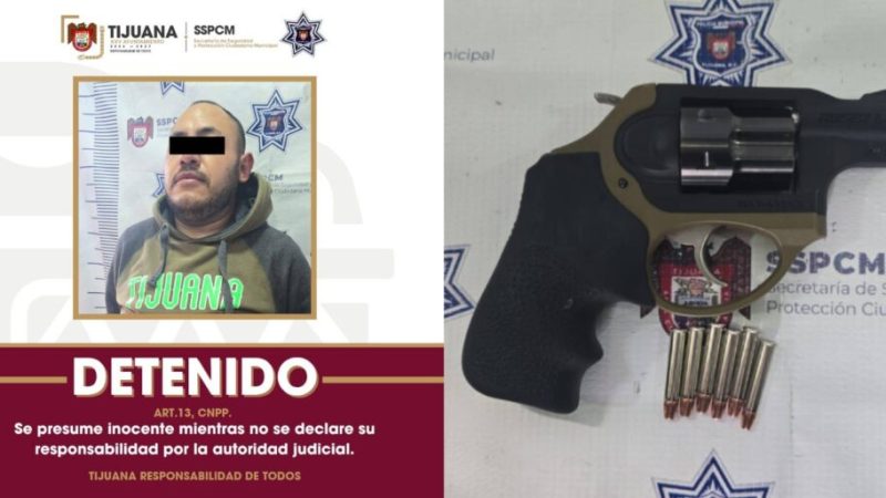 Detiene Policía Municipal a elemento de la Policía Comercial por portación de arma de fuego