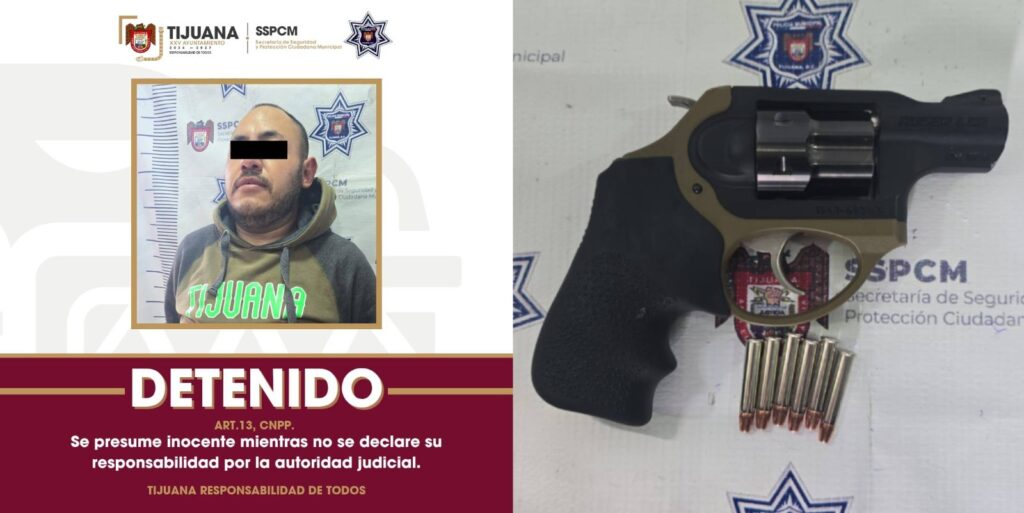 Detiene Policía Municipal a elemento de la Policía Comercial por portación de arma de fuego