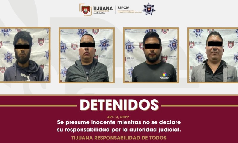 Asegura Policía Municipal a cuatro personas con armas y droga como resultado del reforzamiento de la vigilancia en zonas prioritarias