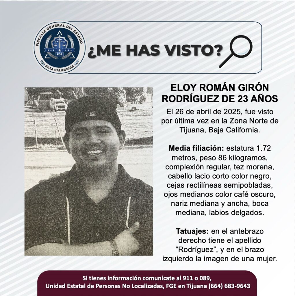 Pesquisa de Eloy Román Girón Rodríguez de 23 años de edad