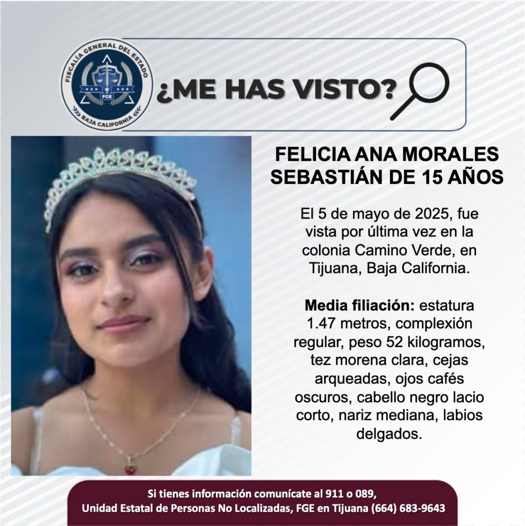 Pesquisa de Felicia Ana Morales Sebastián de 15 años de edad