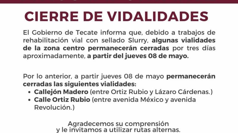 Arrancará rehabilitación vial con sellado slurry en Tecate