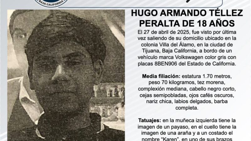 Pesquisa de Hugo Armando Téllez Peralta de 18 años de edad