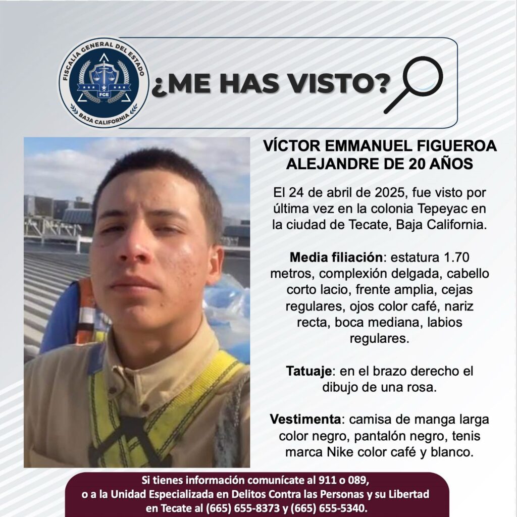 Pesquisa de Víctor Emmanuel Figueroa Alejandre de 20 años de edad