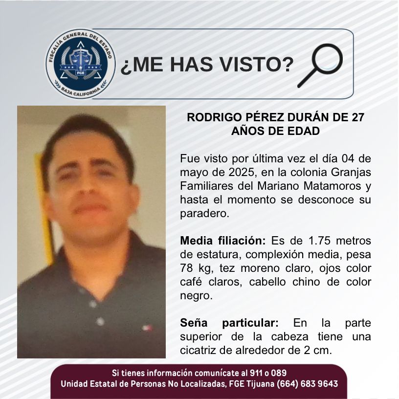 Pesquisa de Rodrigo Pérez Durán de 27 años de edad