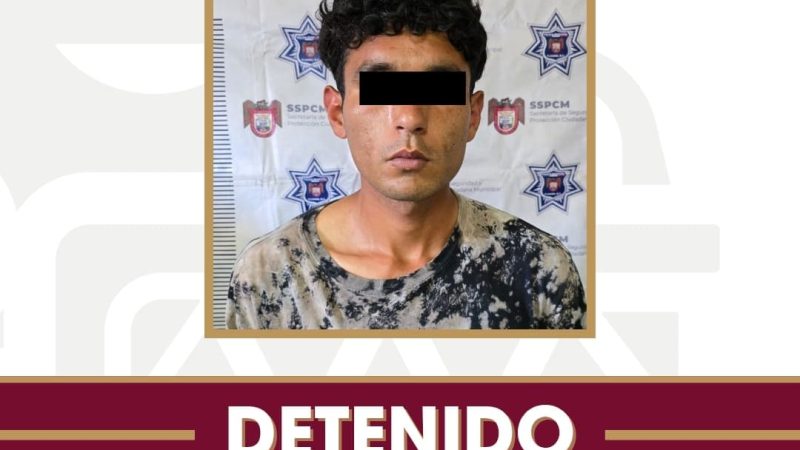 Detiene Policía Municipal a presunto responsable de homicidio