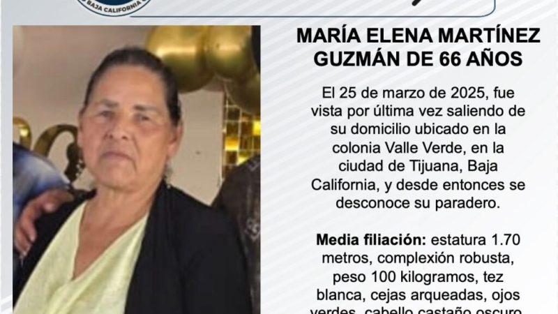 Pesquisa de María Elena Martínez Guzmán de 66 años de edad