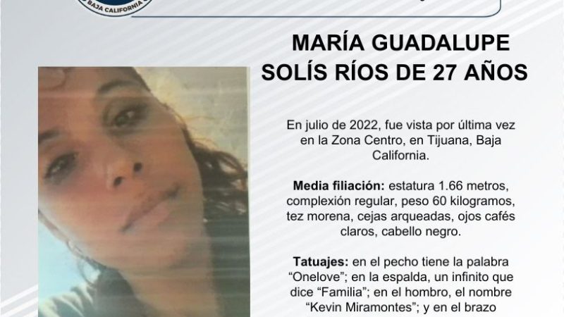 Pesquisa de María Guadalupe Solís Rios de 27 años de edad