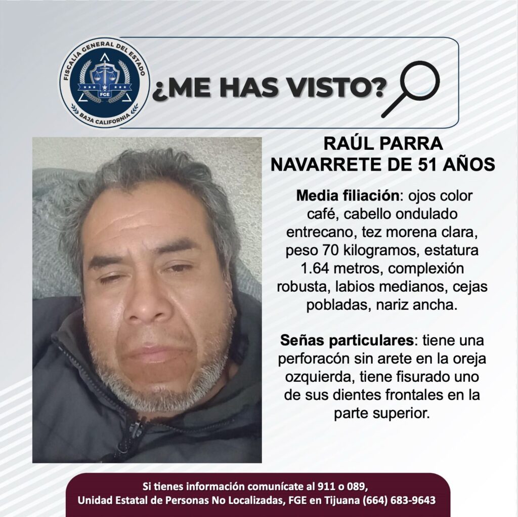 Pesquisa de Raúl Parra Navarrete de 51 años de edad