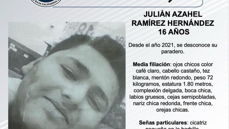 Pesquisa de Julián Azahel Ramírez Hernández de 16 años de edad