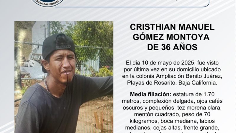 Pesquisa de Cristhian Manuel Gómez Montoya de 36 años de edad