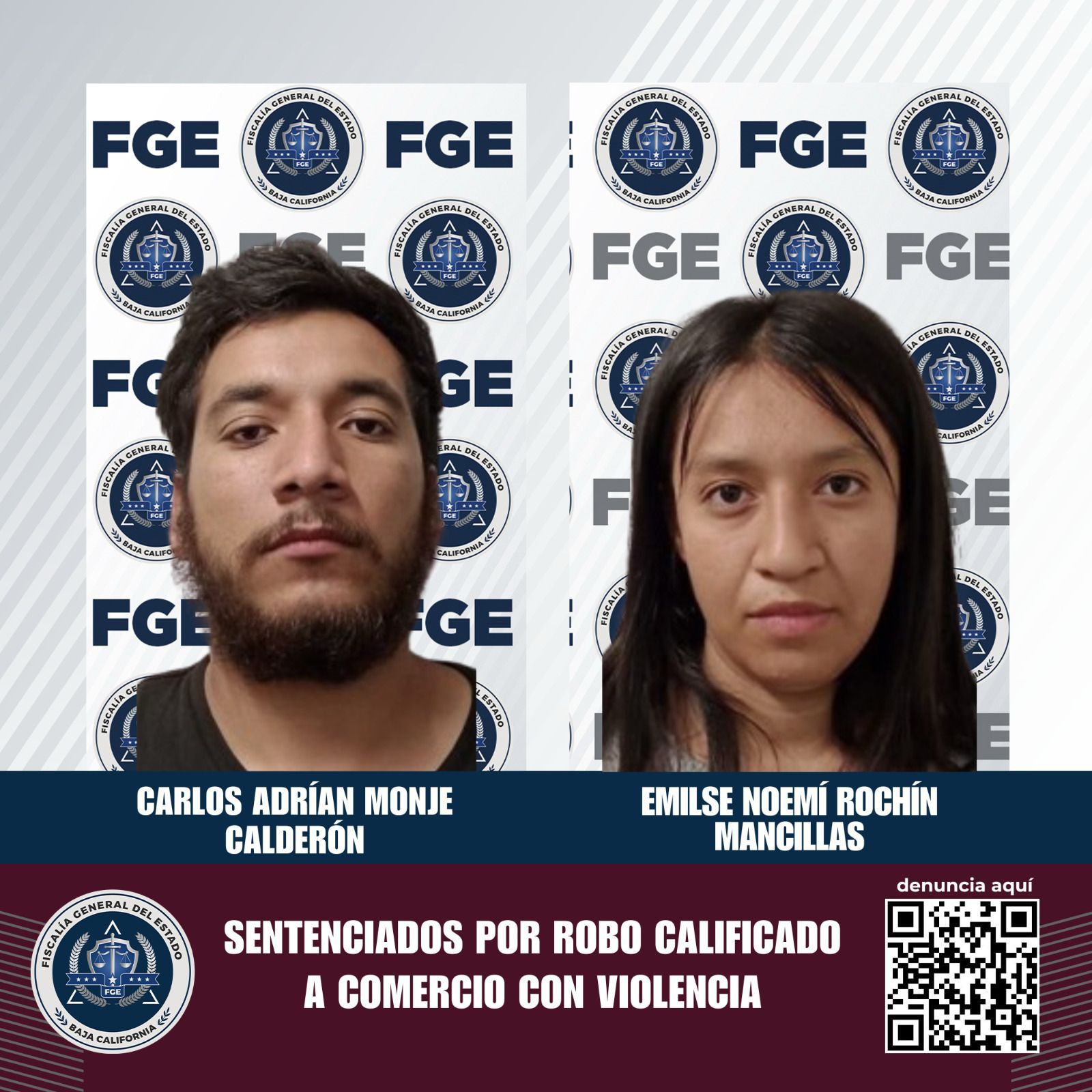 Pareja recibe sentencia por robo con violencia a joyería