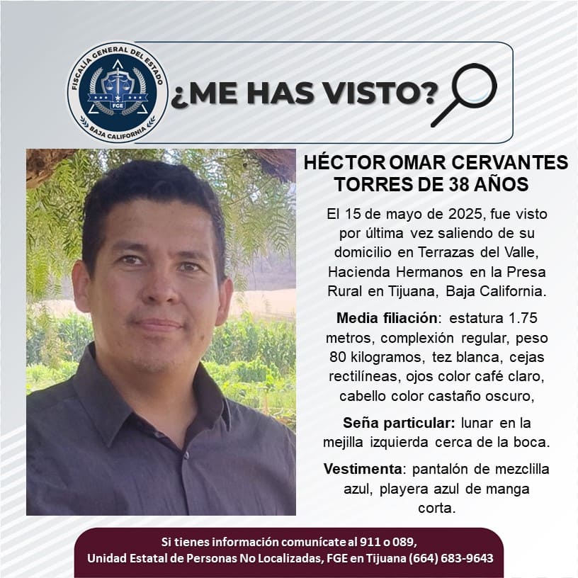 Pesquisa de Héctor Omar Cervantes Torres de 38 años de edad
