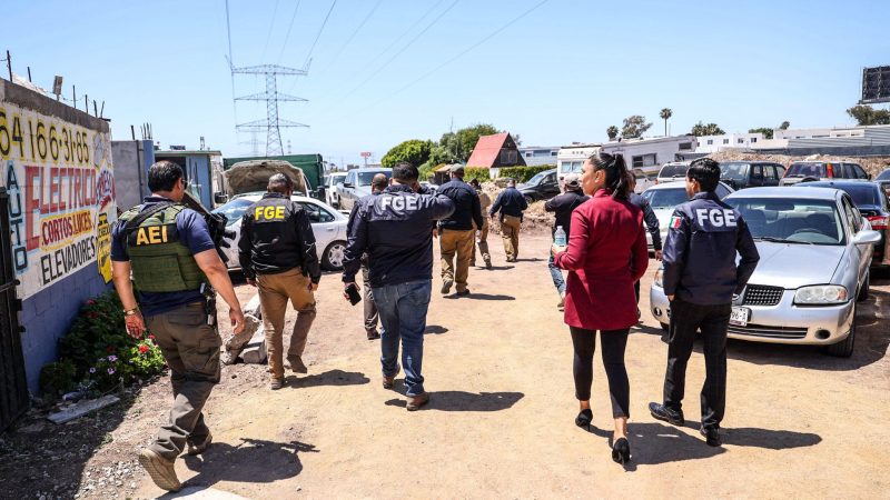 Fiscalía de Rosarito realiza operativo contra robo de vehículos