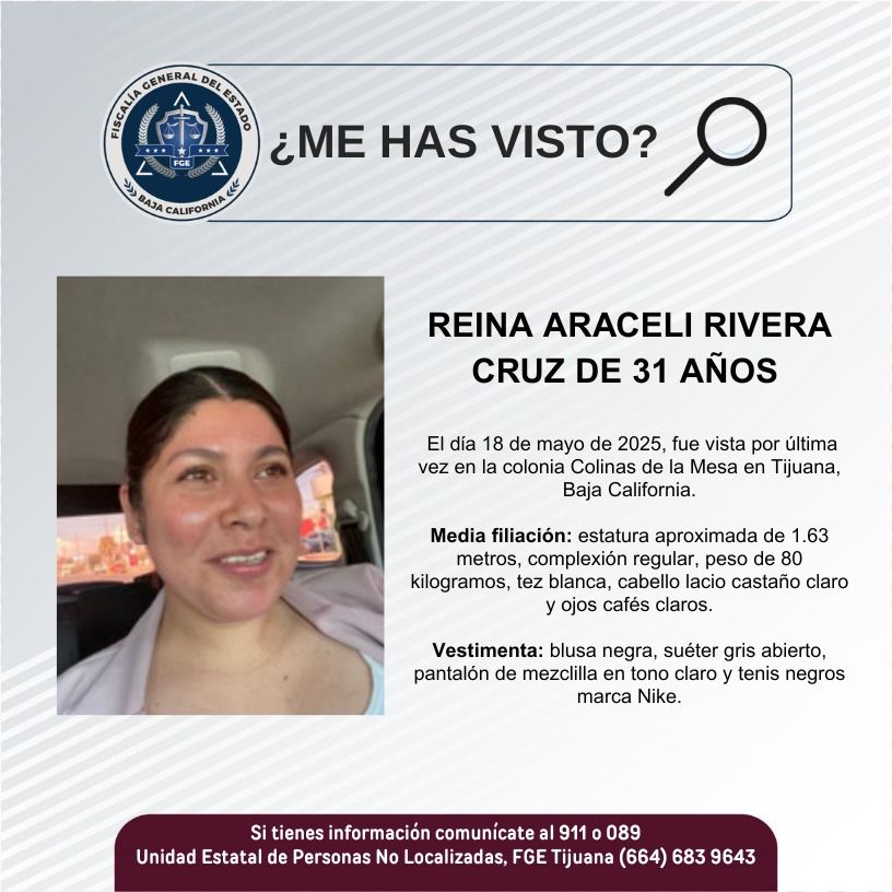 Pesquisa Reina Araceli Rivera Cruz de 31 años de edad