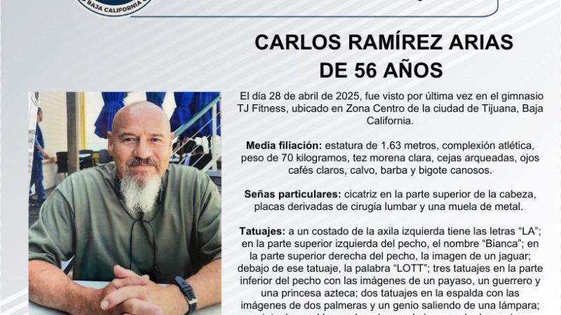 Pesquisa de Carlos Ramírez Arias de 56 años de edad