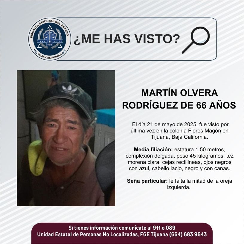 Pesquisa de Martín Olvera Rodríguez de 66 años de edad