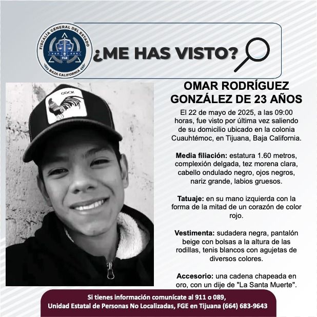 Pesquisa de Omar Rodríguez González de 23 años de edad