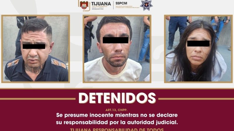 Asegura Policía Municipal a tres presuntos responsables de asalto a cuentahabiente