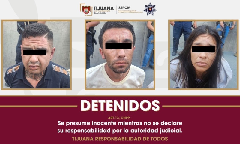 Asegura Policía Municipal a tres presuntos responsables de asalto a cuentahabiente