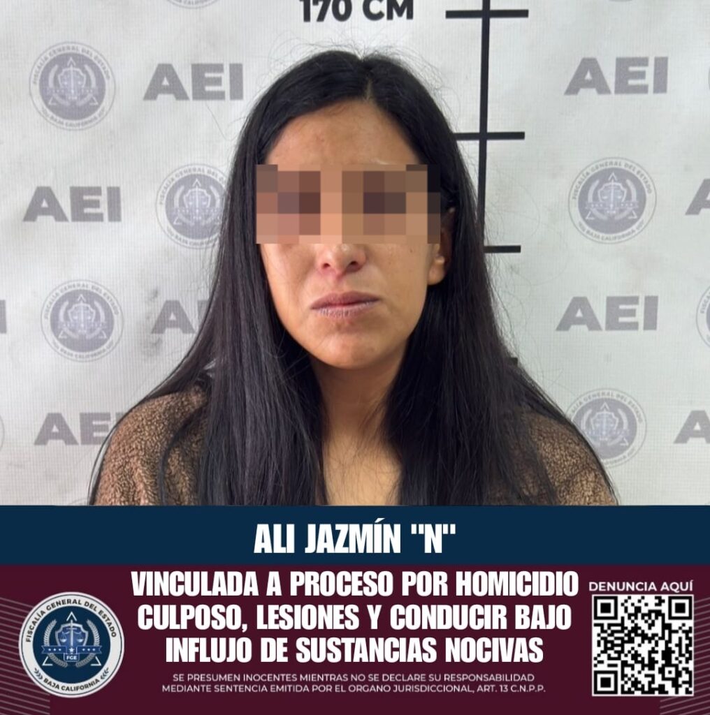 Mujer vinculada a proceso por homicidio culposo,lesiones y conducir bajo el influjo de sustancias nocivas